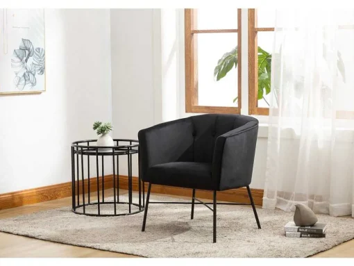 Fauteuil Met Armleuningen Fakart - 100% Polyester - Zwart