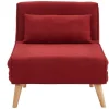Fauteuil Met Bed Optie Posio Van Stof - Rood
