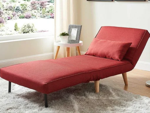 Fauteuil Met Bed Optie Posio Van Stof - Rood