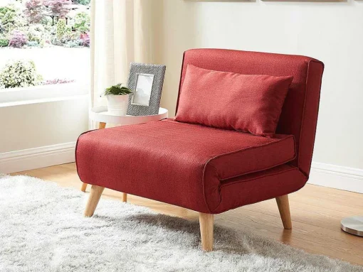Fauteuil Met Bed Optie Posio Van Stof - Rood