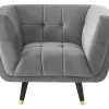 Fauteuil Samantha Ii Van Fluweel - Grijs