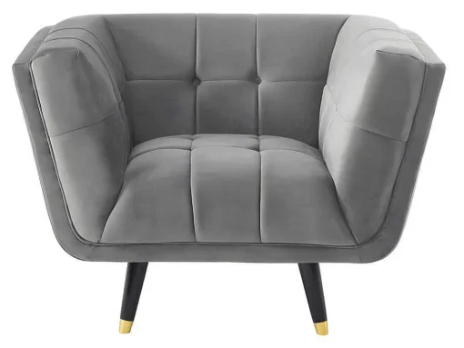 Fauteuil Samantha Ii Van Fluweel - Grijs