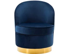 Fauteuil Sanela Van Fluweel - Nachtblauw