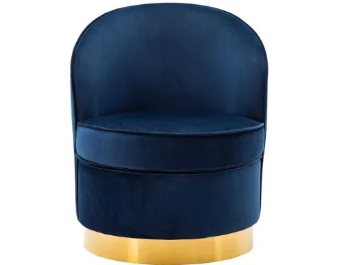 Fauteuil Sanela Van Fluweel - Nachtblauw