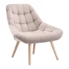 Fauteuil Van Beige Fluweel - Luosto