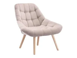 Fauteuil Van Beige Fluweel - Luosto