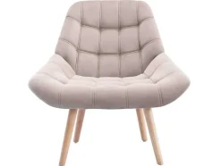 Fauteuil Van Beige Fluweel - Luosto