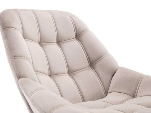 Fauteuil Van Beige Fluweel - Luosto
