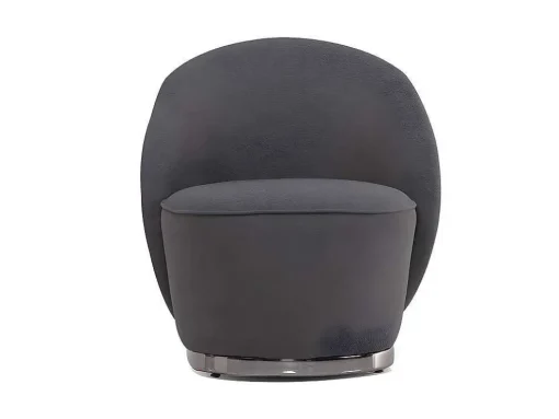 Fauteuil Van Boucle Stof - Antraciet - Elfira