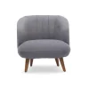 Fauteuil Van Boucle Stof - Antraciet - Janina