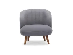 Fauteuil Van Boucle Stof - Antraciet - Janina