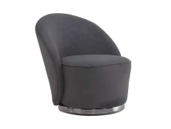 Fauteuil Van Boucle Stof - Antraciet - Elfira