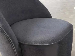Fauteuil Van Boucle Stof - Antraciet - Elfira