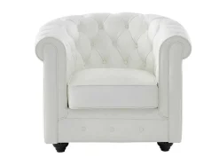 Fauteuil Van Buffelleer Chesterfield - Wit