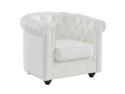 Fauteuil Van Buffelleer Chesterfield - Wit