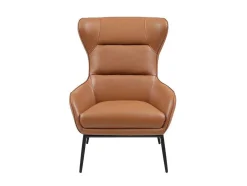 Fauteuil Van Camelkleurig Buffelleder Dinnia