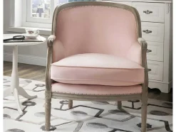 Fauteuil Van Fluweel Alienor Pastel Roze