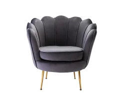 Fauteuil Van Fluweel Dandelion - Antraciet - Van Pascal Morabito