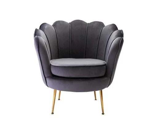 Fauteuil Van Fluweel Dandelion - Antraciet - Van Pascal Morabito