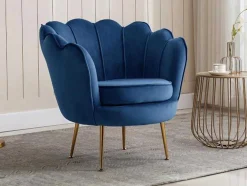 Fauteuil Van Fluweel Dandelion - Donkerblauw - Van Pascal Morabito