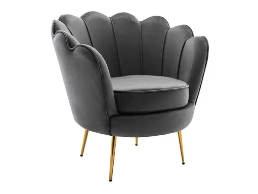 Fauteuil Van Fluweel Dandelion - Antraciet - Van Pascal Morabito