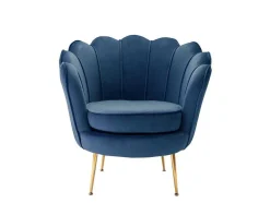 Fauteuil Van Fluweel Dandelion - Donkerblauw - Van Pascal Morabito