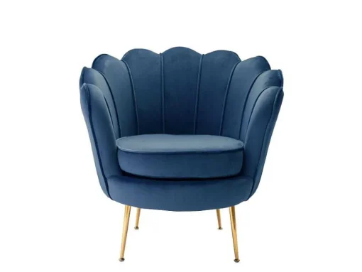Fauteuil Van Fluweel Dandelion - Donkerblauw - Van Pascal Morabito