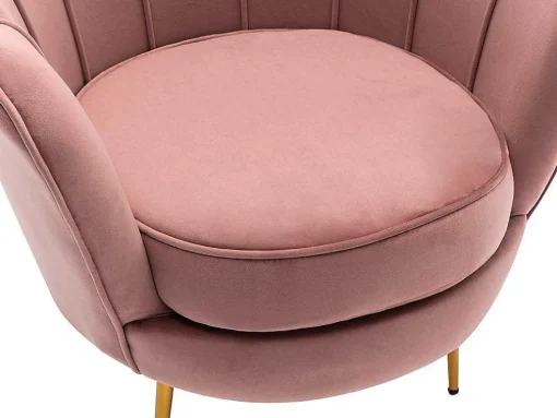 Fauteuil Van Fluweel Dandelion - Roze - Van Pascal Morabito