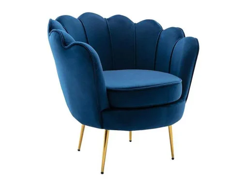 Fauteuil Van Fluweel Dandelion - Donkerblauw - Van Pascal Morabito