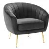 Fauteuil Van Fluweel Pablito - Antraciet