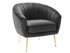 Fauteuil Van Fluweel Pablito - Antraciet