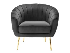 Fauteuil Van Fluweel Pablito - Antraciet