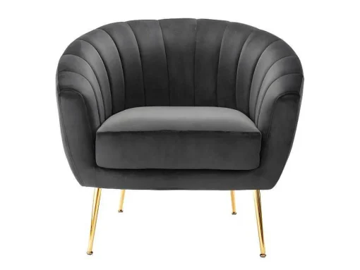 Fauteuil Van Fluweel Pablito - Antraciet