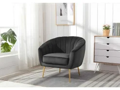 Fauteuil Van Fluweel Pablito - Antraciet
