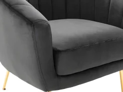 Fauteuil Van Fluweel Pablito - Antraciet