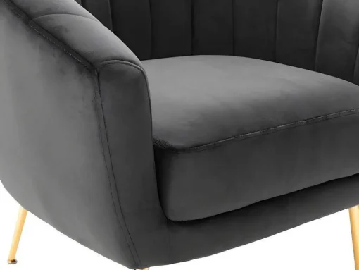 Fauteuil Van Fluweel Pablito - Antraciet