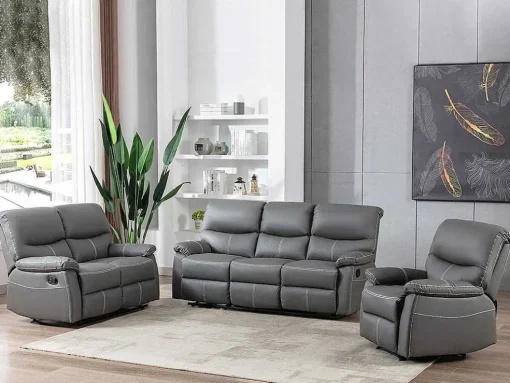 Fauteuil Van Grijze Kunstleer Canby