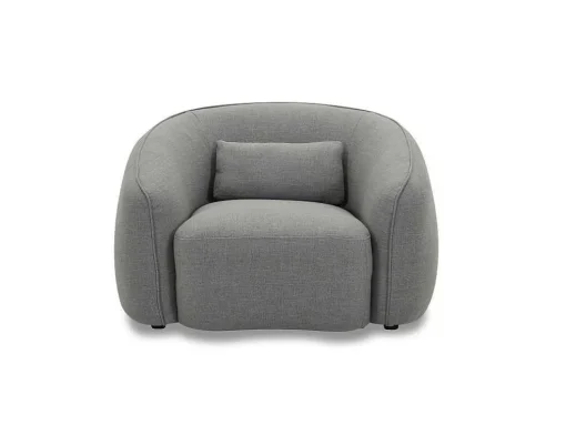 Fauteuil Van Grijze Stof Stefian