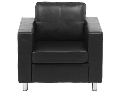 Fauteuil Van Kunstleer Ackley - Zwart