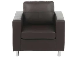 Fauteuil Van Kunstleer Ackley - Bruin