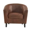 Fauteuil Van Microvezel - Oud Bruin - Cristobal Ii