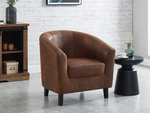 Fauteuil Van Microvezel - Oud Bruin - Cristobal Ii