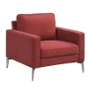 Fauteuil Van Rode Stof Tibori