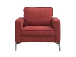 Fauteuil Van Rode Stof Tibori
