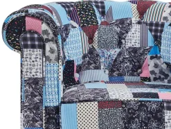 Fauteuil Van Stof Met Patchwork-Motief Chesterfield