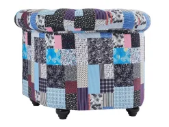 Fauteuil Van Stof Met Patchwork-Motief Chesterfield