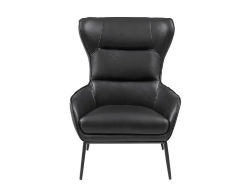 Fauteuil Van Zwart Buffelleder Dinnia