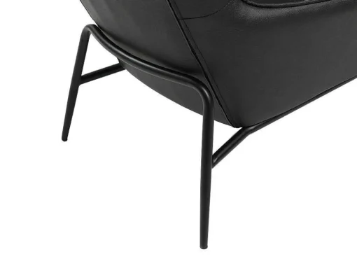 Fauteuil Van Zwart Buffelleder Dinnia