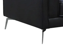 Fauteuil Van Zwart Leer Lecco
