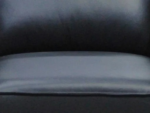 Fauteuil Van Zwart Leer Lecco